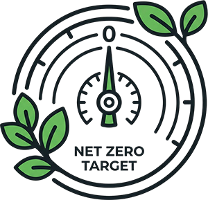 Icon illustrating carbon accounting, management, and net zero consulting services.